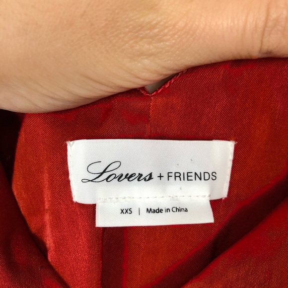 Lovers + Friends Penelope rust satin jumpsuit - Picture 5 of 7